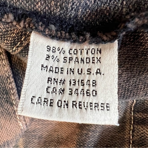 WILDFOX Denim Tie Dye Jean Mini Skirt Button Down Front Size 26 - Picture 7 of 8